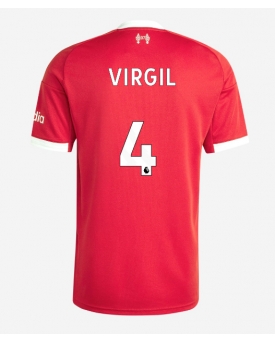 Liverpool Virgil van Dijk #4 Maglia Gara Casa Repliche 2025-26 Maniche Corte